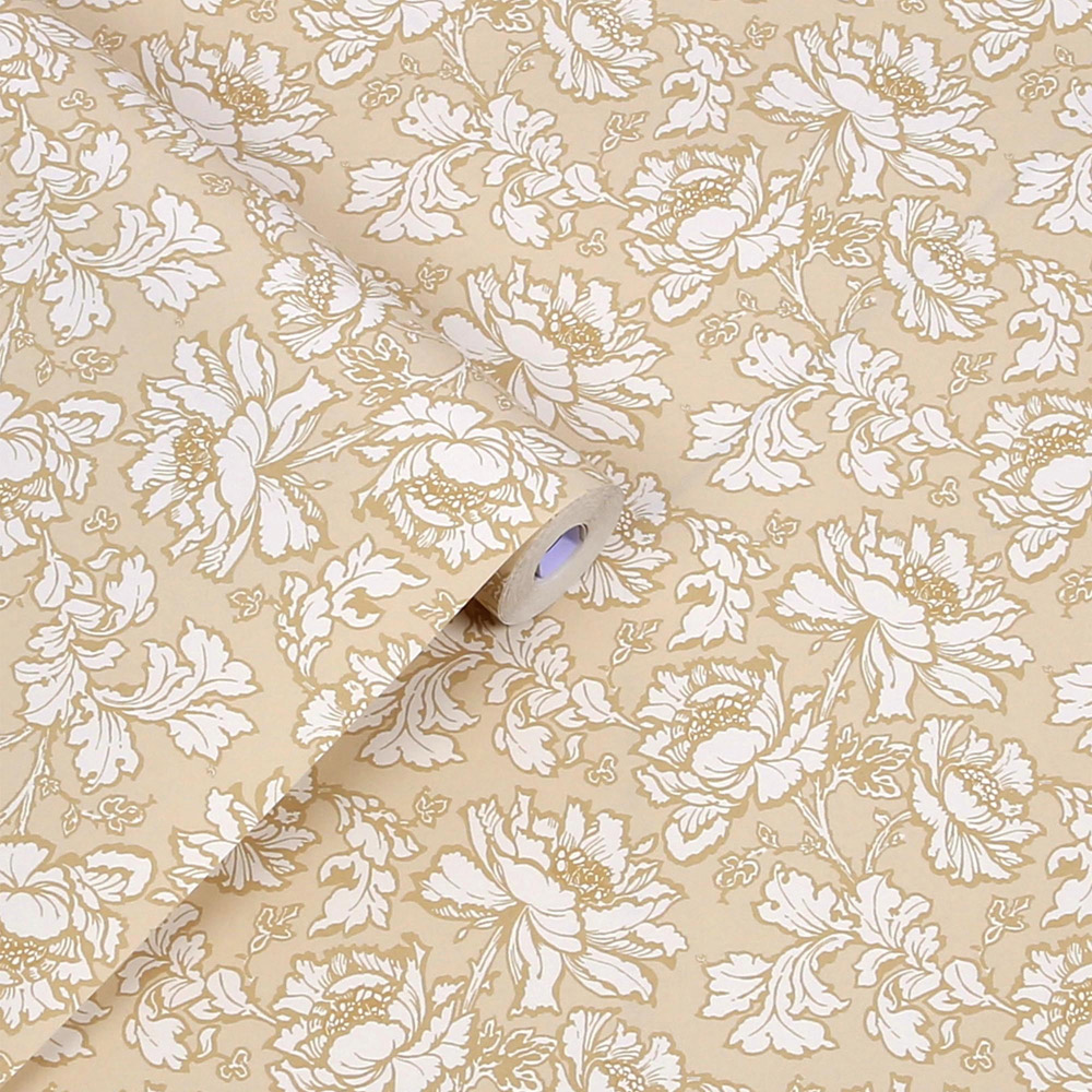 Laura Ashley Tamara Gold Wallpaper Image 2