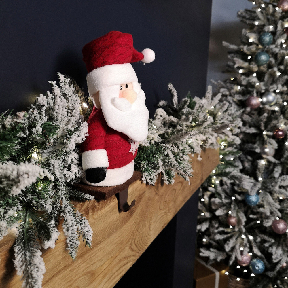 Samuel Alexander Red Plush Christmas Santa Stocking Holder 28cm Image 7