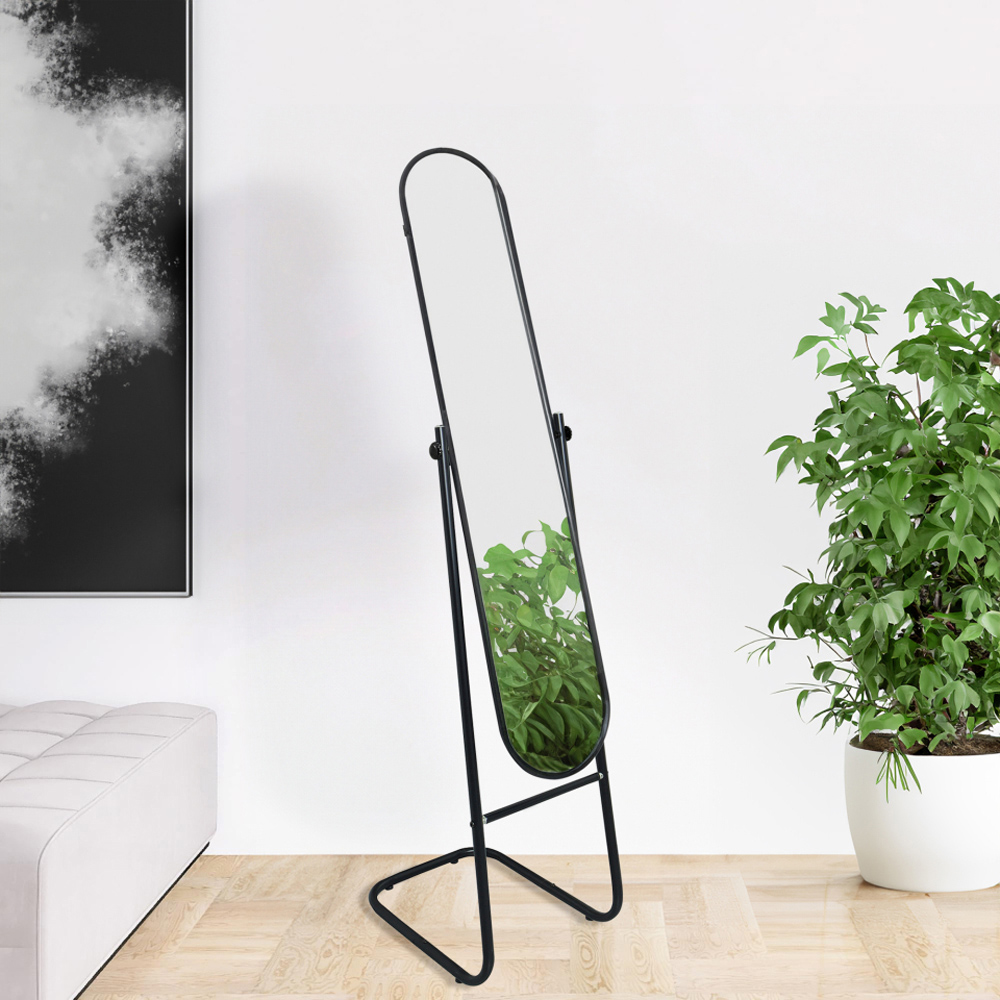 Harbour Housewares Black Round Full Length Mirror 153 x 30cm Image 3