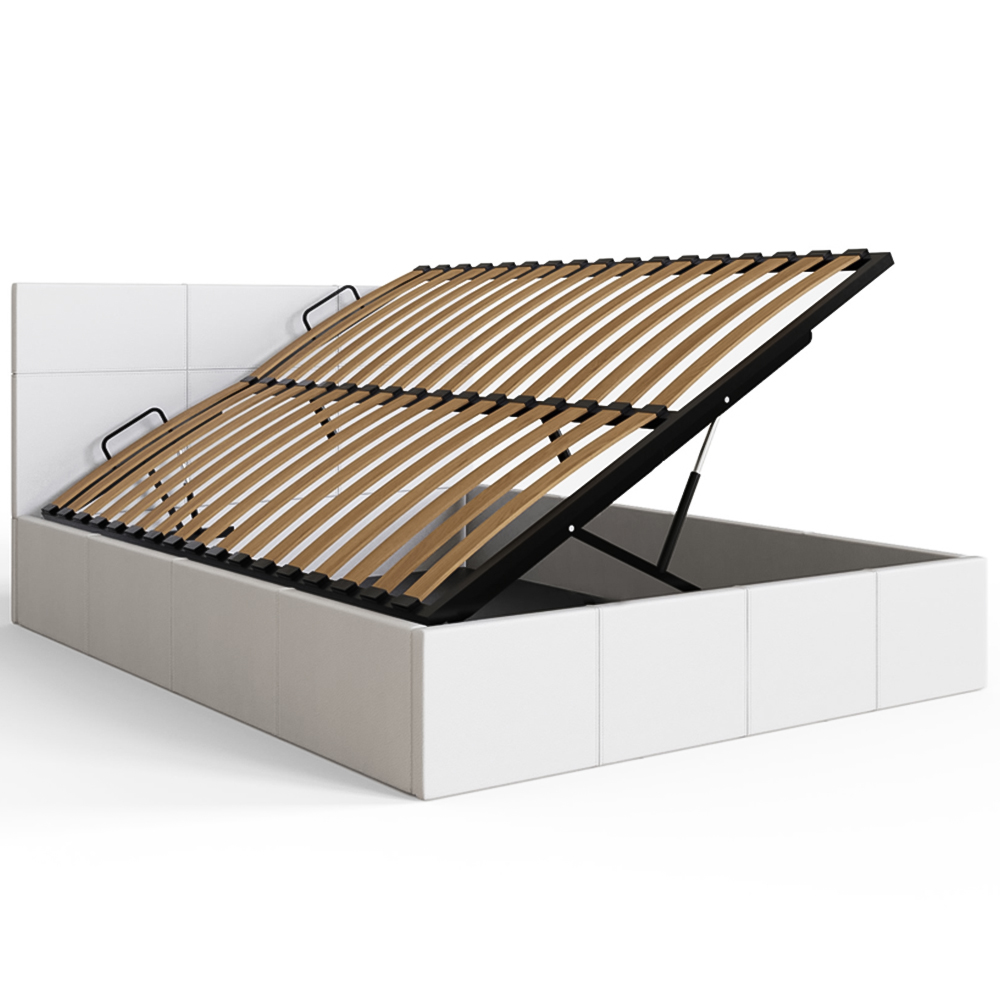 GFW King White Side Lift Ottoman Bed Image 5