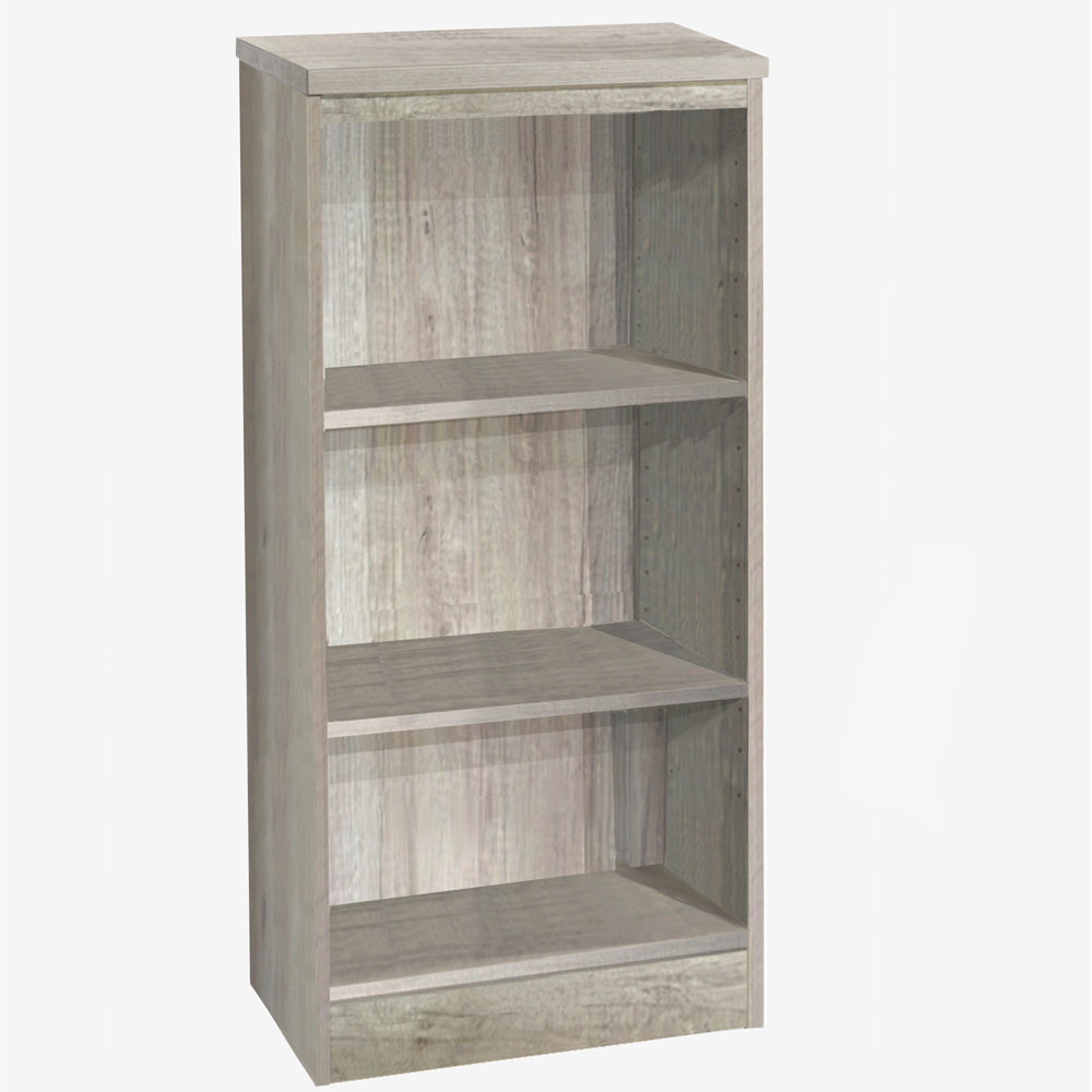 R White Cabinets 3 Shelf Grey Nebraska Mid Height Bookcase Image 2