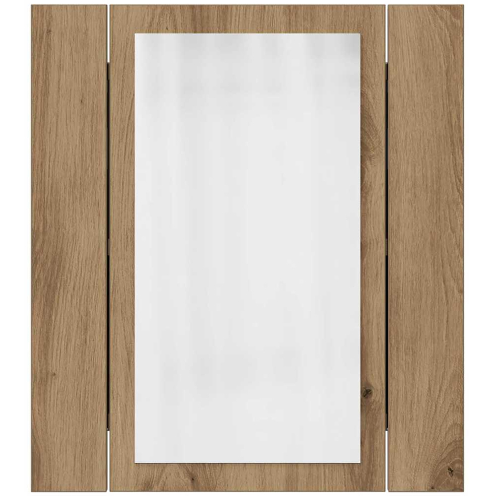 vidaXL Single Door Artisan Oak LED Bathroom Mirror Cabinet Image 5