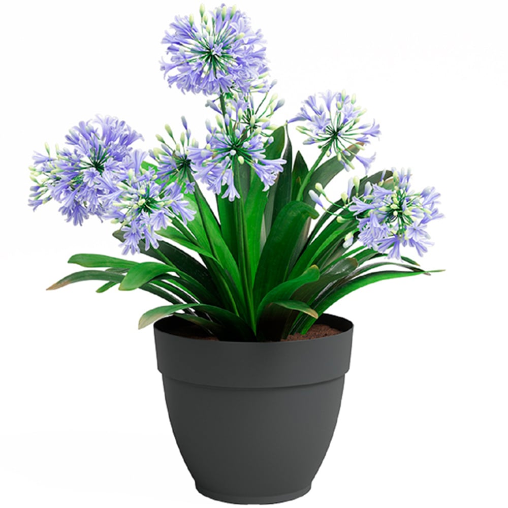 Artevasi Capri Campana Anthracite Round Plastic Plant Pot 35cm Image 3