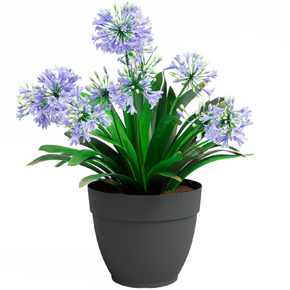 Artevasi Capri Campana Anthracite Round Plastic Plant Pot 40cm Image 3