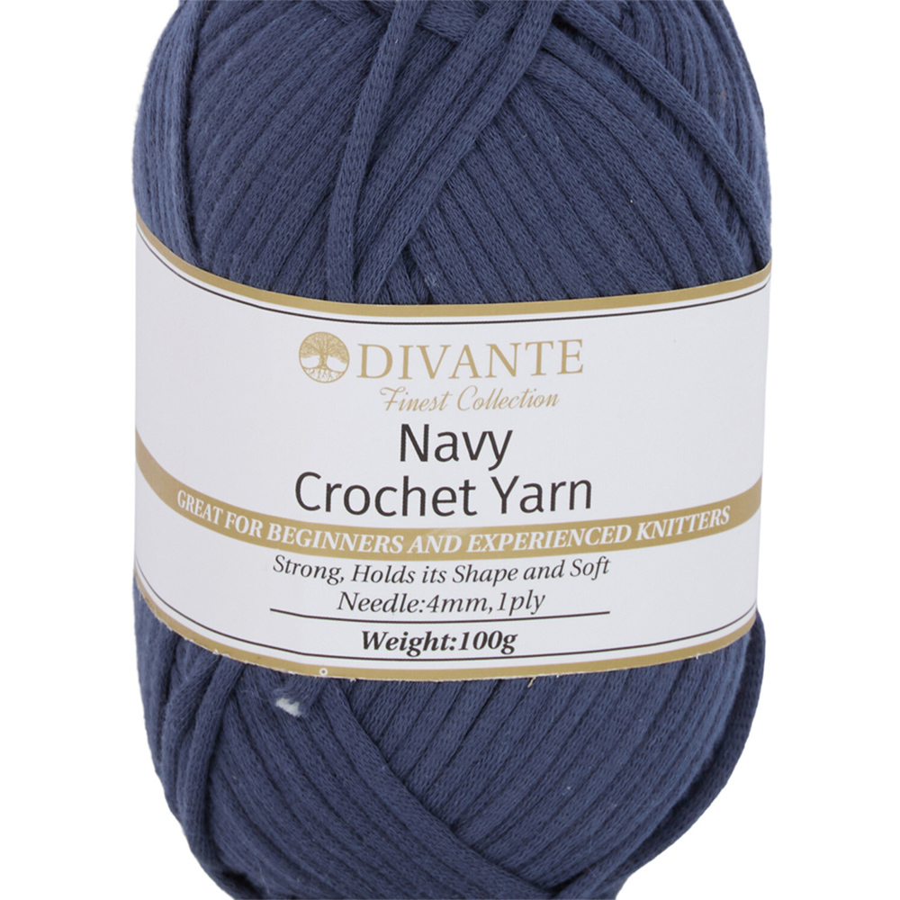 Crochet Yarn Navy Image 2