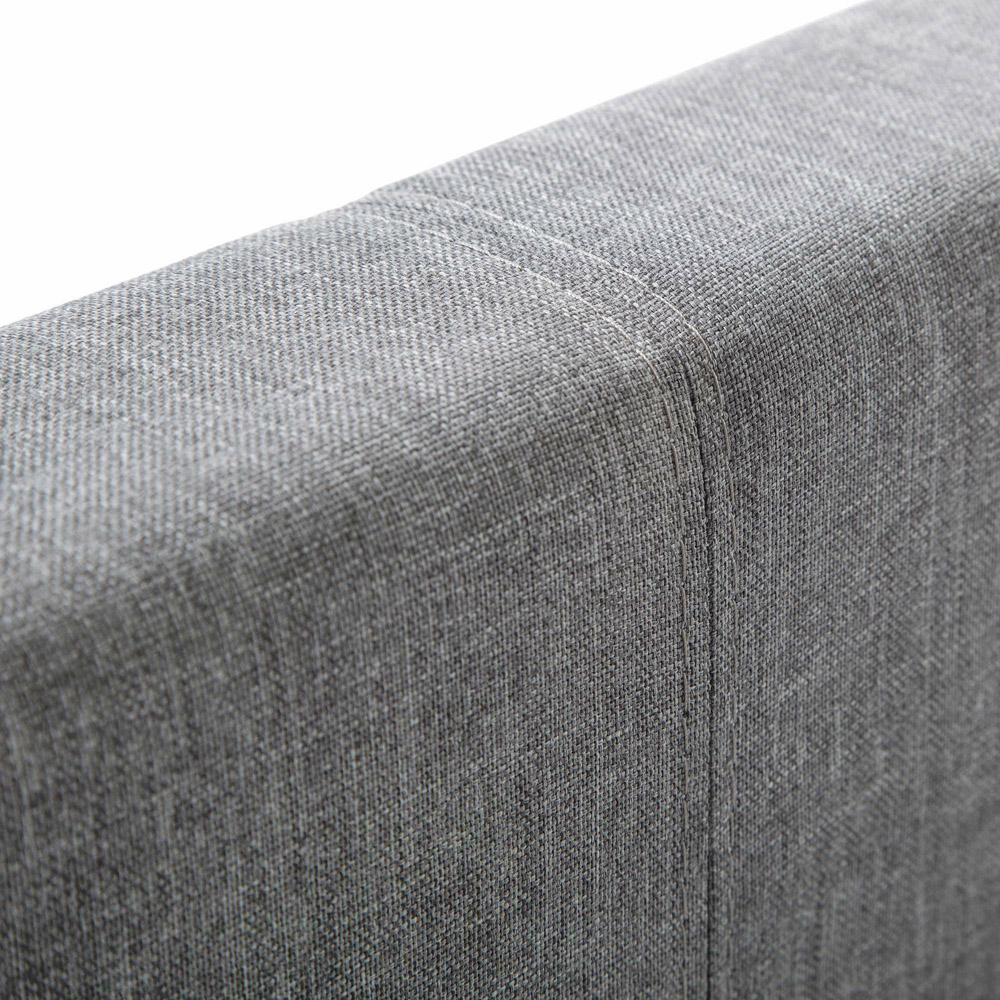 Julian Bowen Rialto Small Double Light Grey Linen Bed Frame Image 4