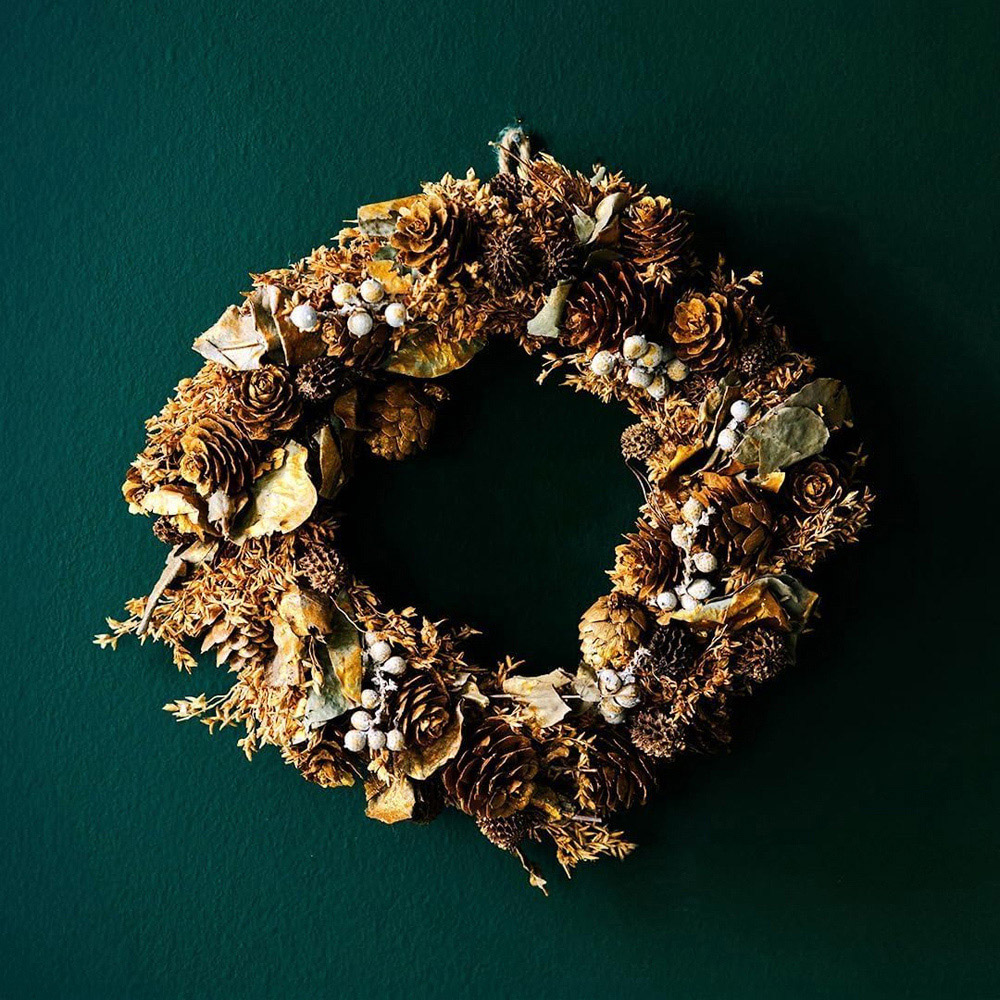 Marco Paul Artificial Dried Orange Scented Christmas Wreath 30cm Image 2