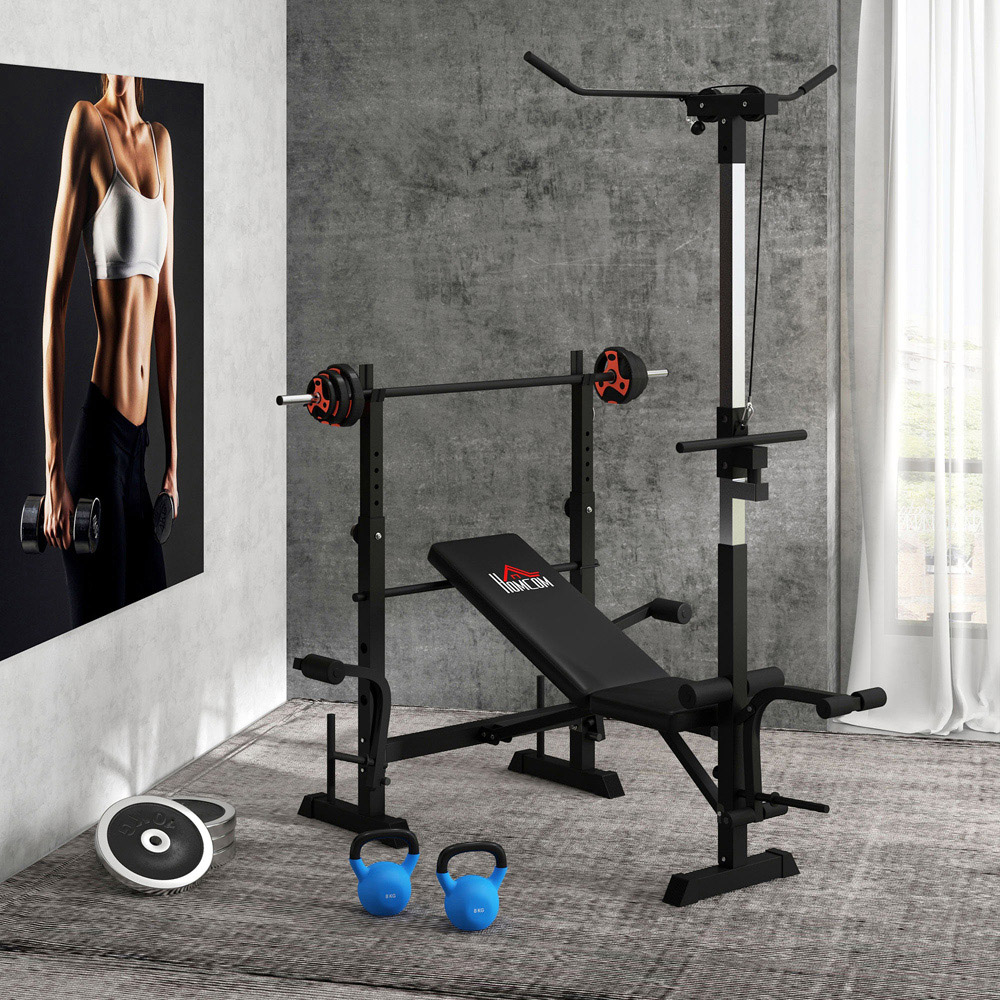 HOMCOM Adjustable Weight Multifunction Full Body Workout Bench Image 3