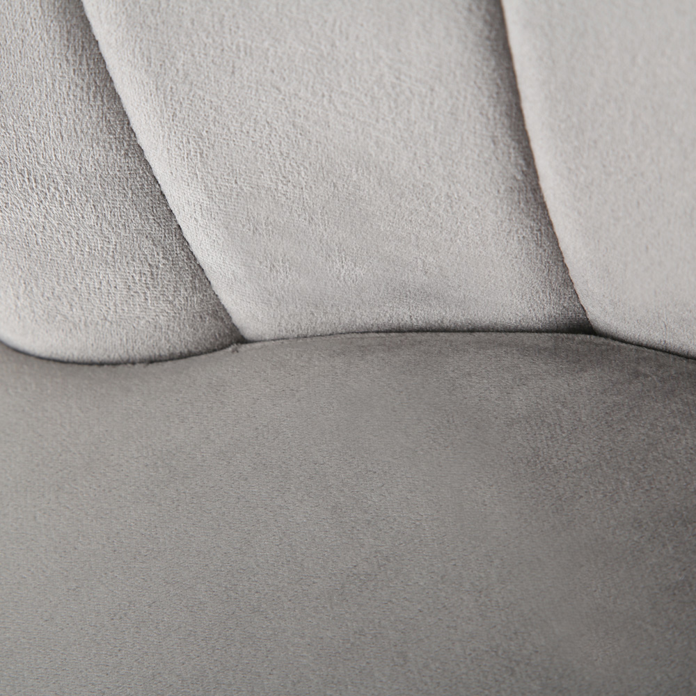 Mini Flora Set of 2 Grey Velvet Dining Chair Image 6