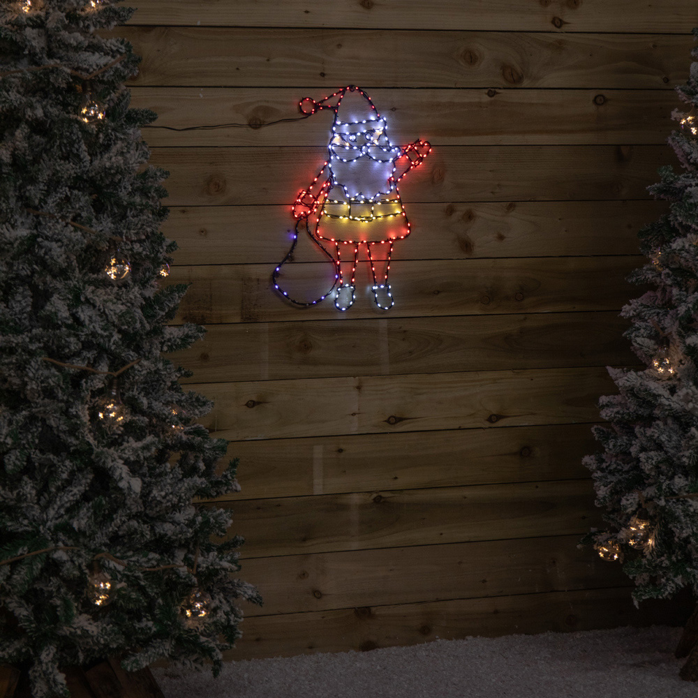 Samuel Alexander Multicolour LED FlexiBrights Light Up Christmas Santa Silhouette Decoration Image 4