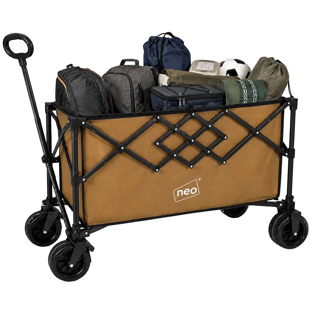 Neo Direct 300L Khaki Heavy Duty Folding Garden Trolley Cart Image 1
