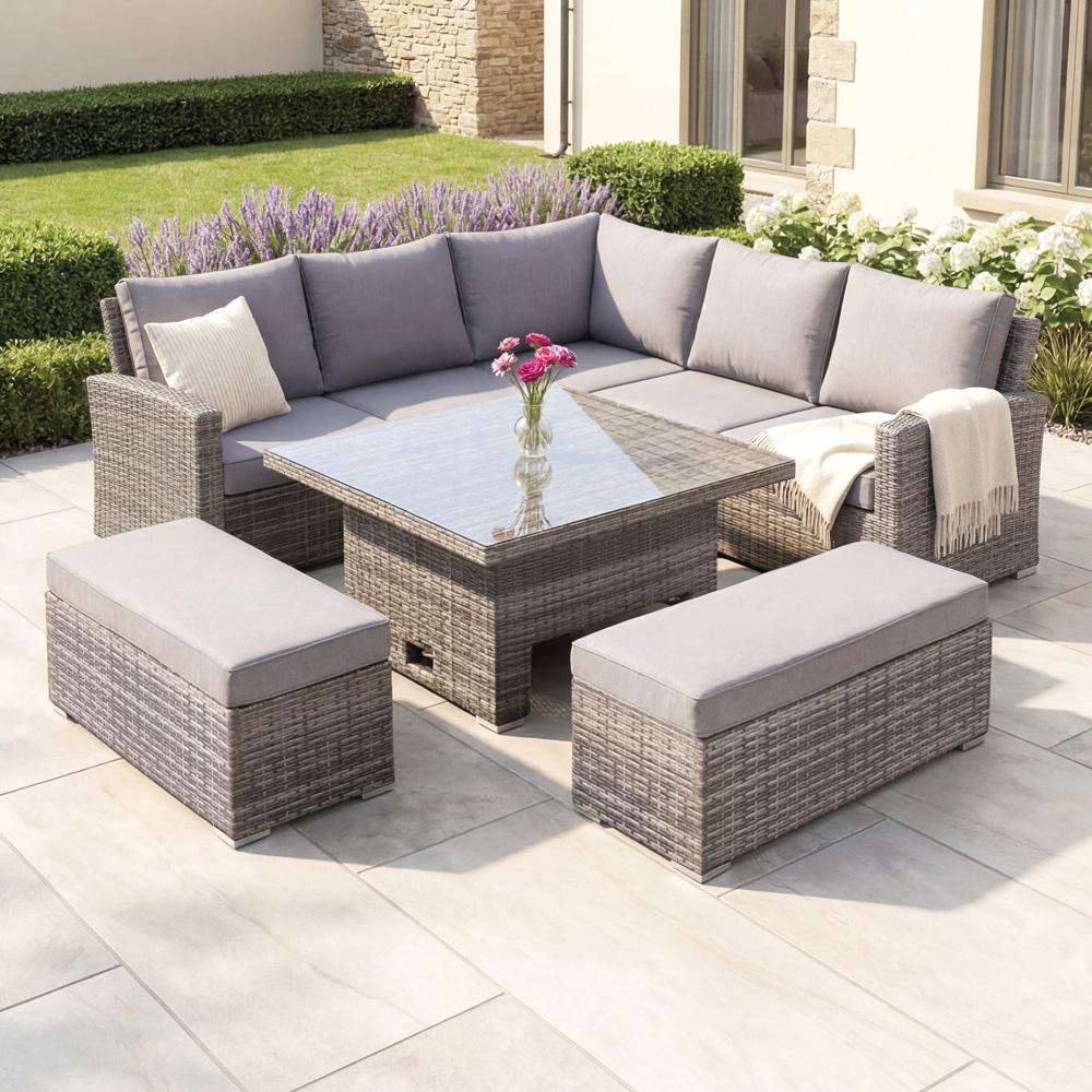Charles Bentley 6 Seater Corner Lounge Set Image 6