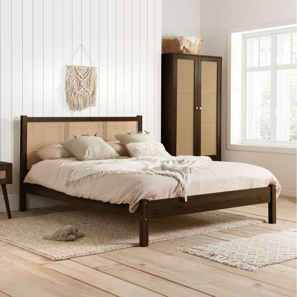 Croxley Single Drawer Rattan Bedside Table Image 8