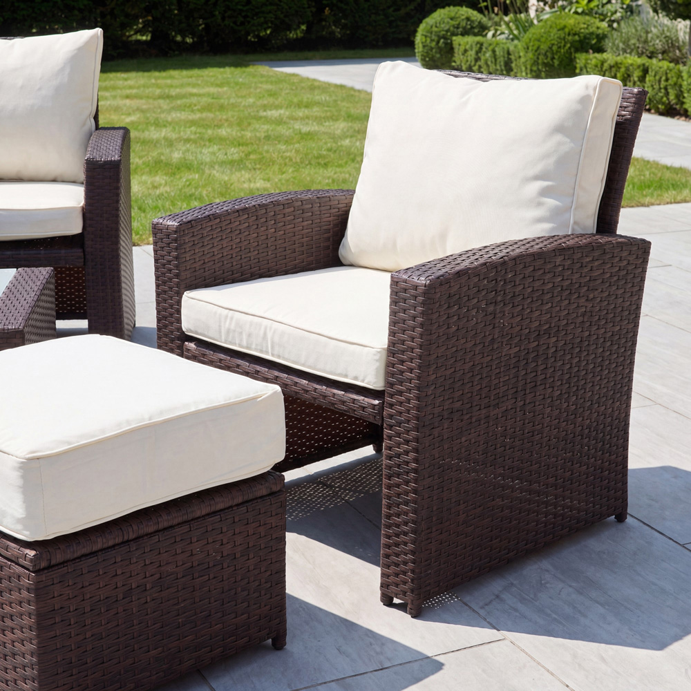 Artemis Home Dovera 6 Seater Brown Rattan Patio Set Image 4