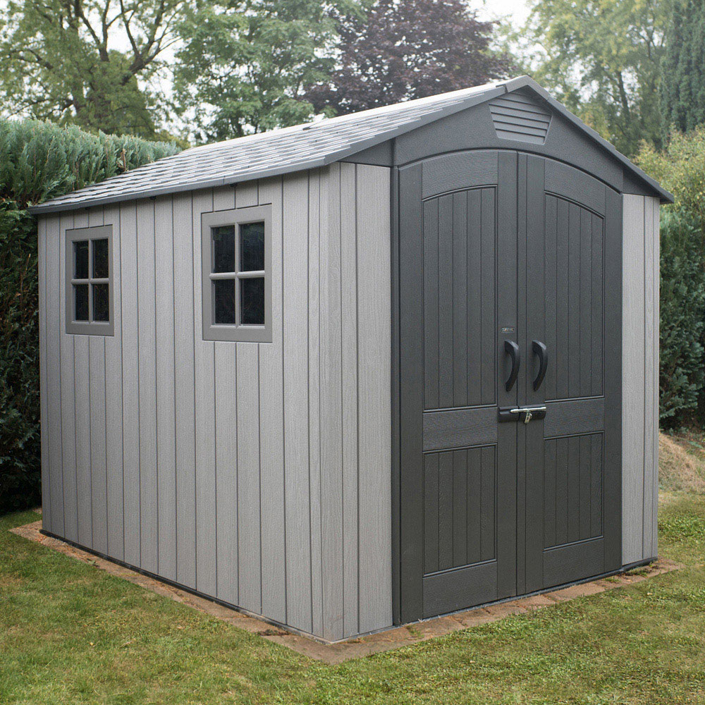 Lifetime Products 7 x 9.5ft Grey Outdoor Storage Shed Image 2