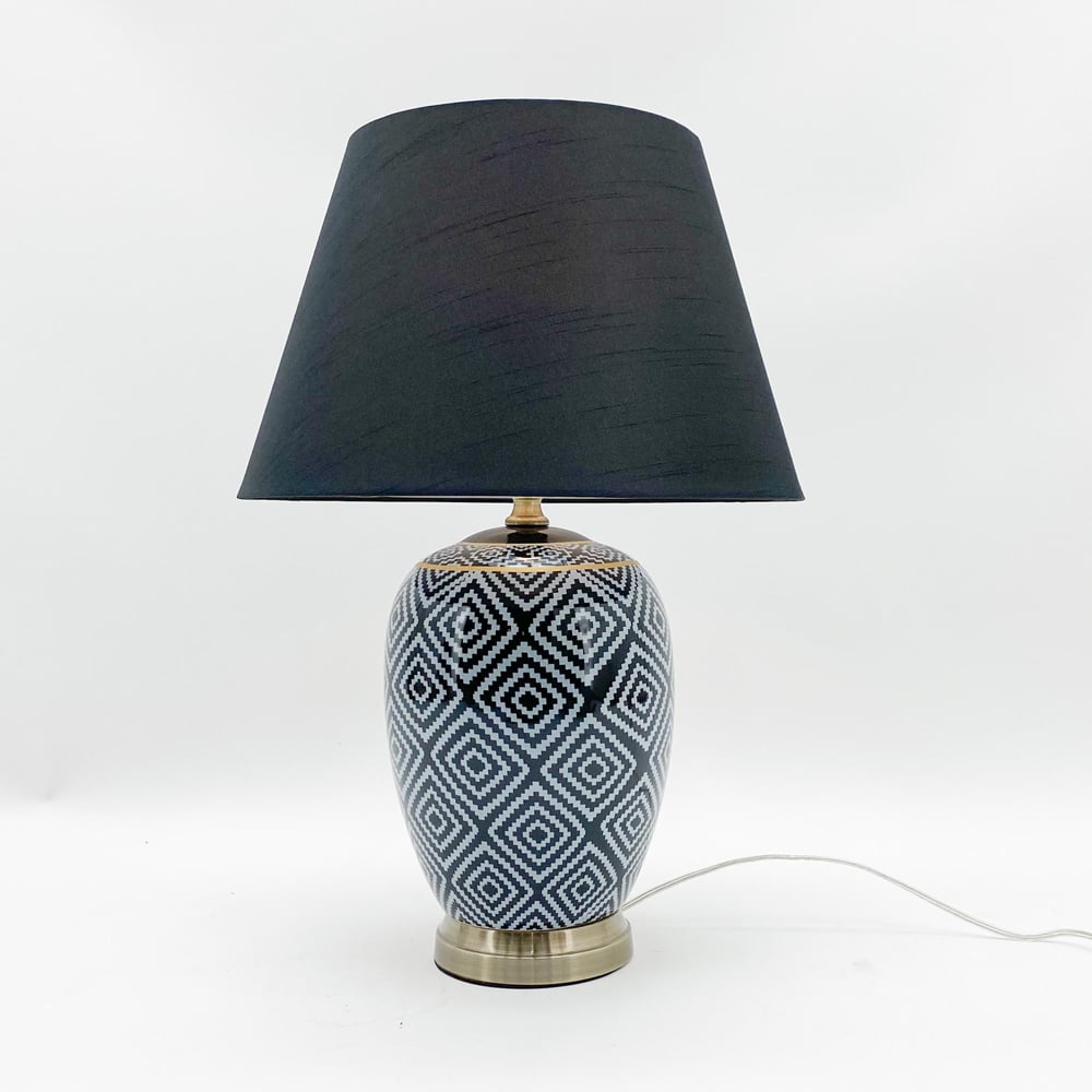 Acacia Home Ceramic Black Shade Table Lamp Image 3
