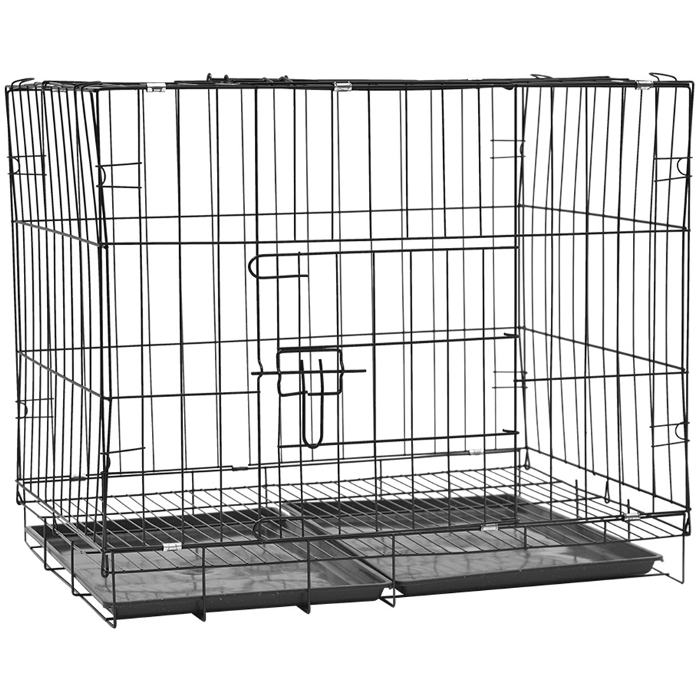 H&O Direct 2 Door Wire Dog Crate with Tray 2.3 x 1.7ft Image 1