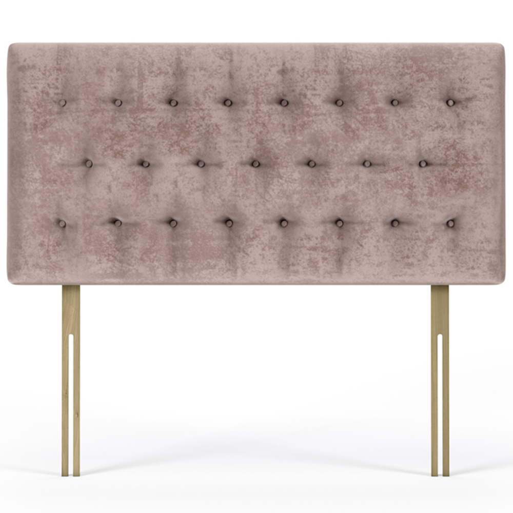Bedmaster King Size Mink Naples Velvet Lona Buttoned Headboard Image 2