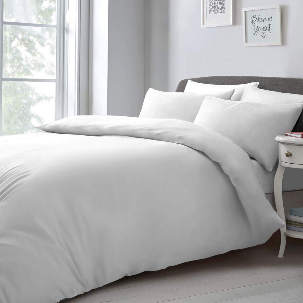 Velosso Microfibre King Size White Duvet Set Image