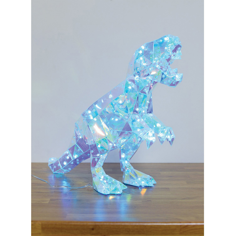 Crystal Effect Iridescent Dinosaur Light - Blue Image 3
