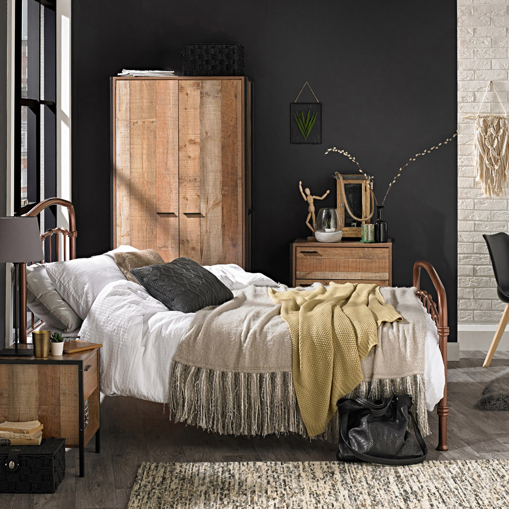 Hoxton Oak Effect 3 Piece Bedroom Furniture Set Image 8