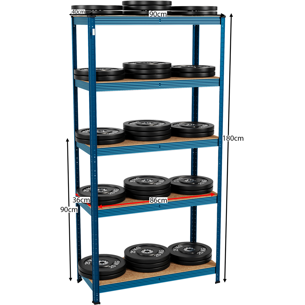 Home Vida 5 Tier Large Blue Garage Shelf Image 6