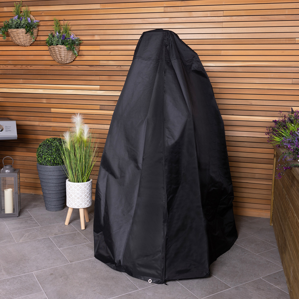 Charles Bentley Black Rattan Swing Chair Cover Image 2
