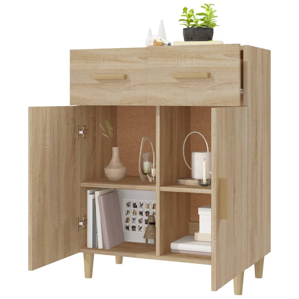 vidaXL 2 Door 2 Drawer Sonoma Oak Sideboard Image 7