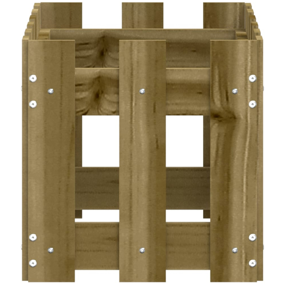 vidaXL Natural Impregnated Pine Wood Fence Design Garden Planter 60 x 30 x 30cm Image 5