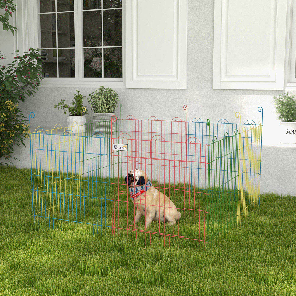 PawHut Pet Playpen with Door Image 2
