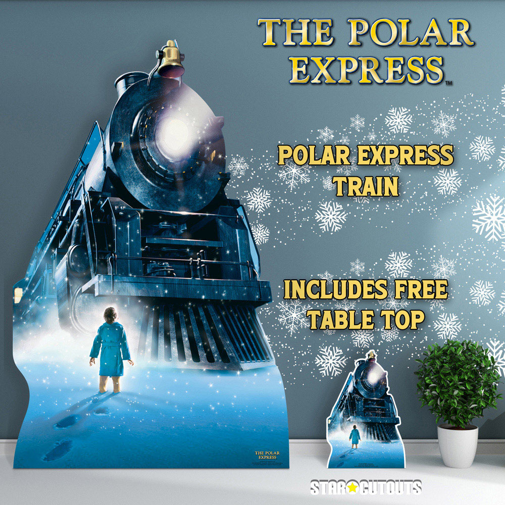 Star Cutouts Polar Express Train Christmas Cardboard Cutout 4.8ft Image 4