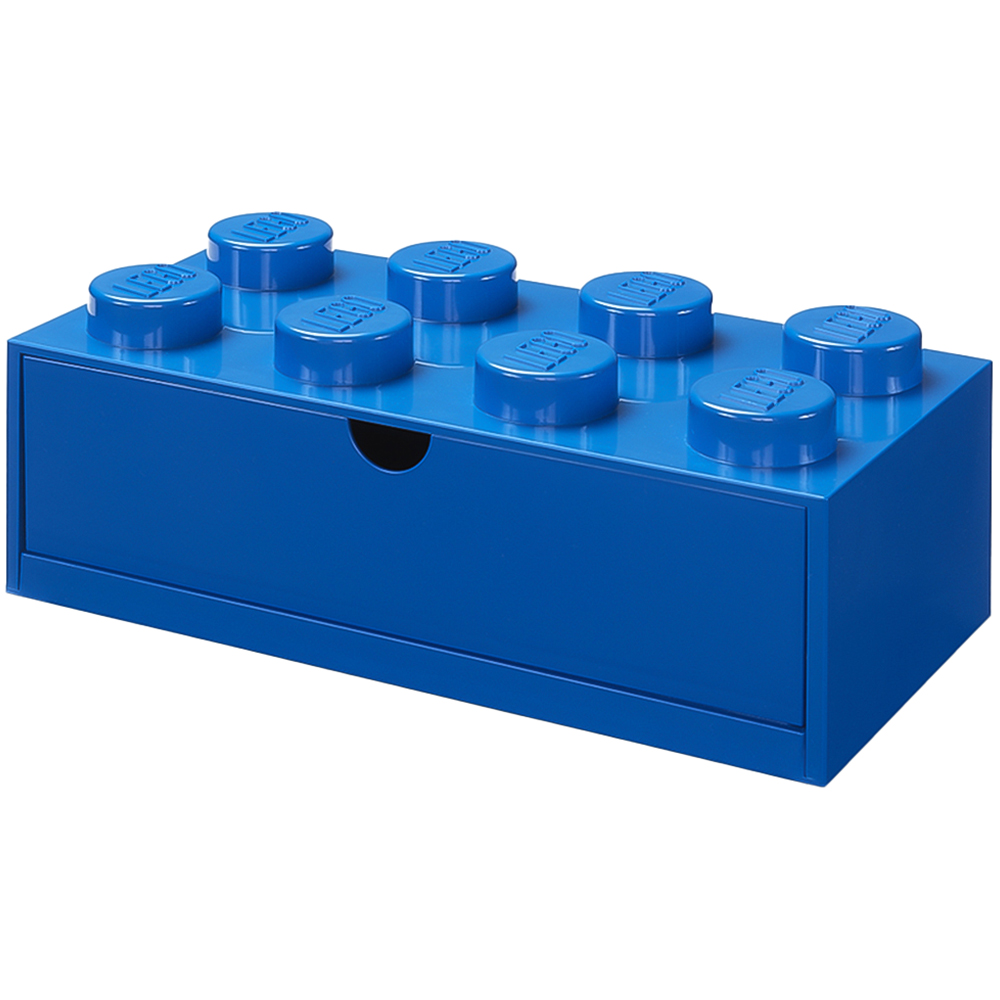 LEGO 8 Knobs Blue Desk Drawer Image 1