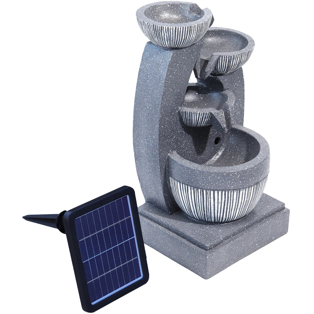 Living and Home Multi Tier Grey Rockery Fountain Image 3