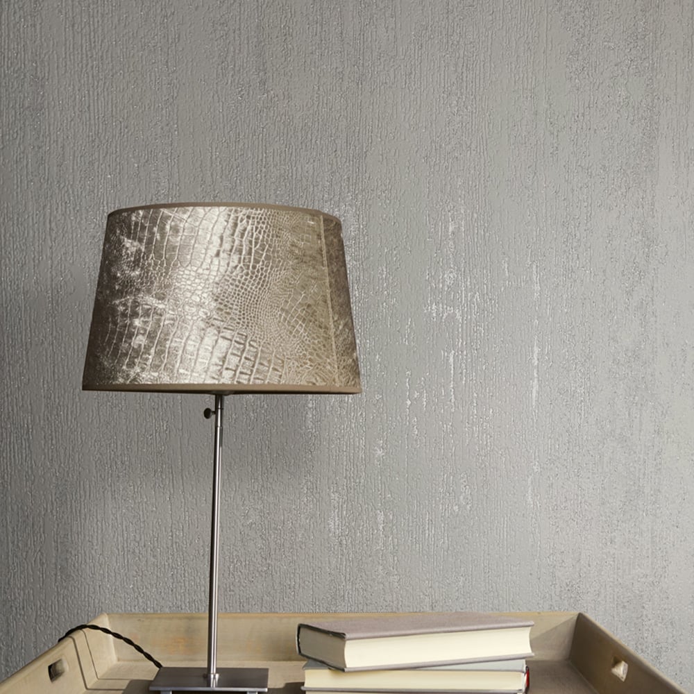 Galerie Industrial Effects White Silver and Peach Wallpaper Image 4