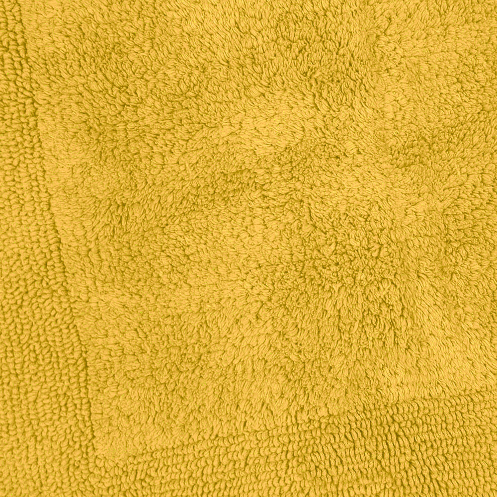 Allure Bath Fashions Elegance Mustard Reversible Pedestal Mat 53 x 55cm Image 3