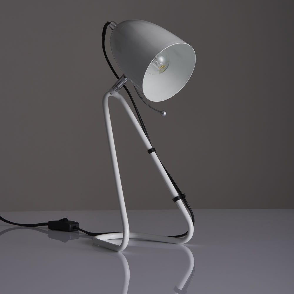 Wilko Designo White Desk Lamp Image 1