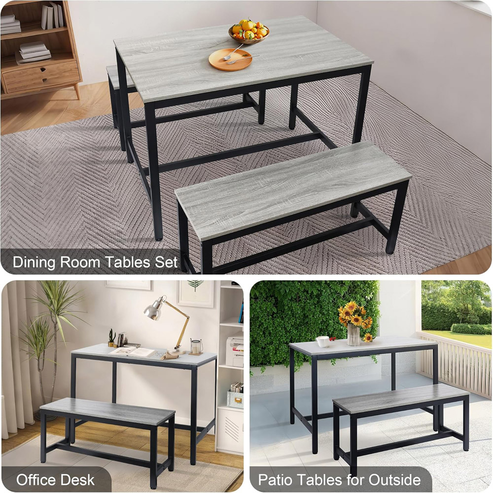 Alivio 4 Seater Dining Bench Set Image 6