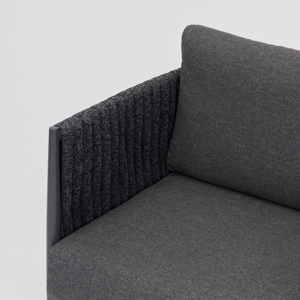 Home Detail Serena 5 Seater Dark Grey Rope Style U Shape Garden Sofa Set with Coffee Table Image 3