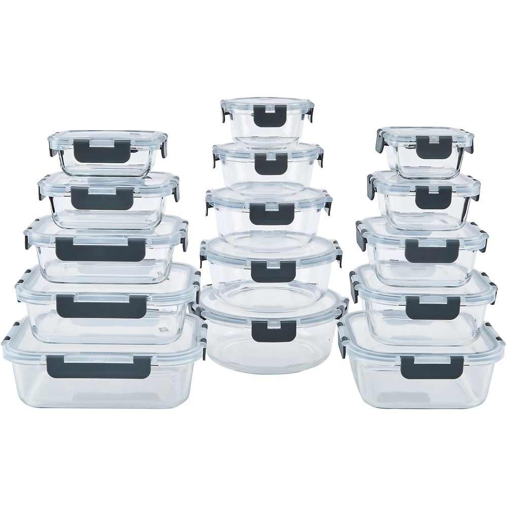 Neo 15 Piece Glass Food Storage Container Set with Lids Image 3