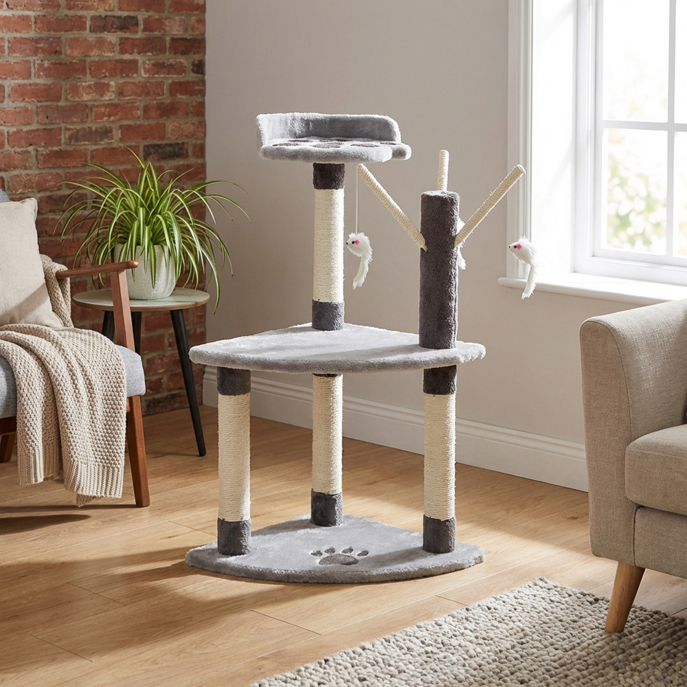 Mullion 3 Tier Cat Post - Grey Image 9