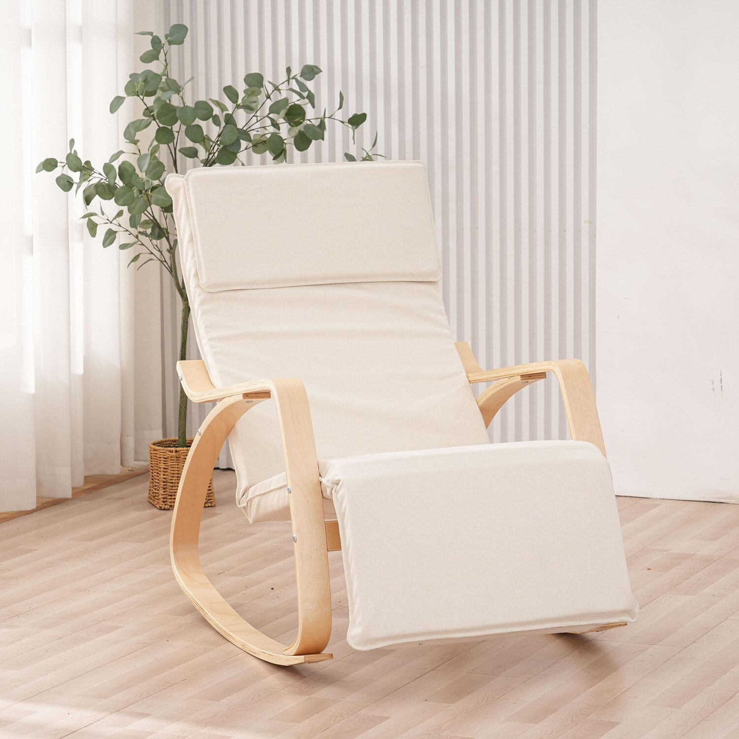 Enzo White Rocking Chair Image 4