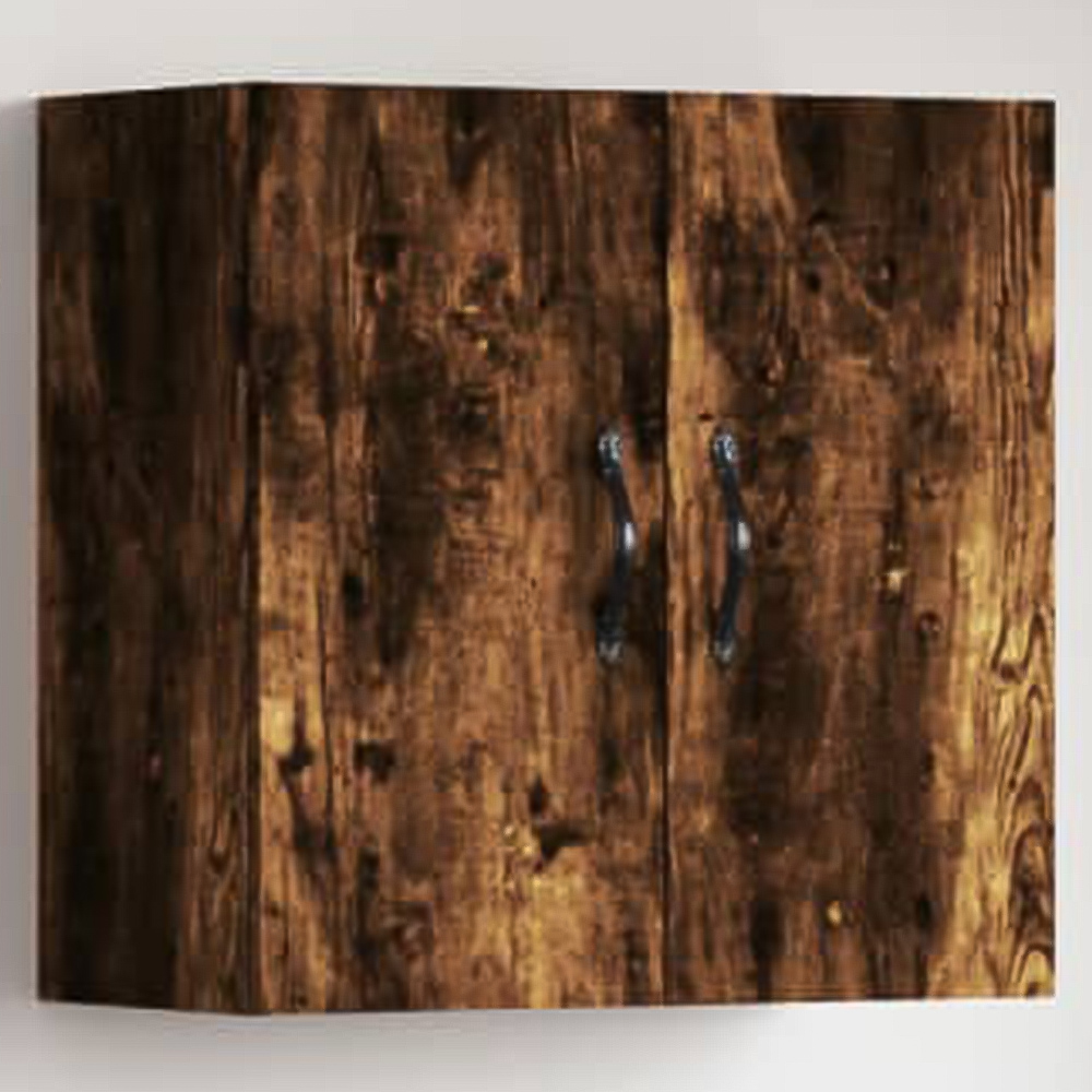 vidaXL 2 Door Smoked Oak Wall Cabinet Image 1