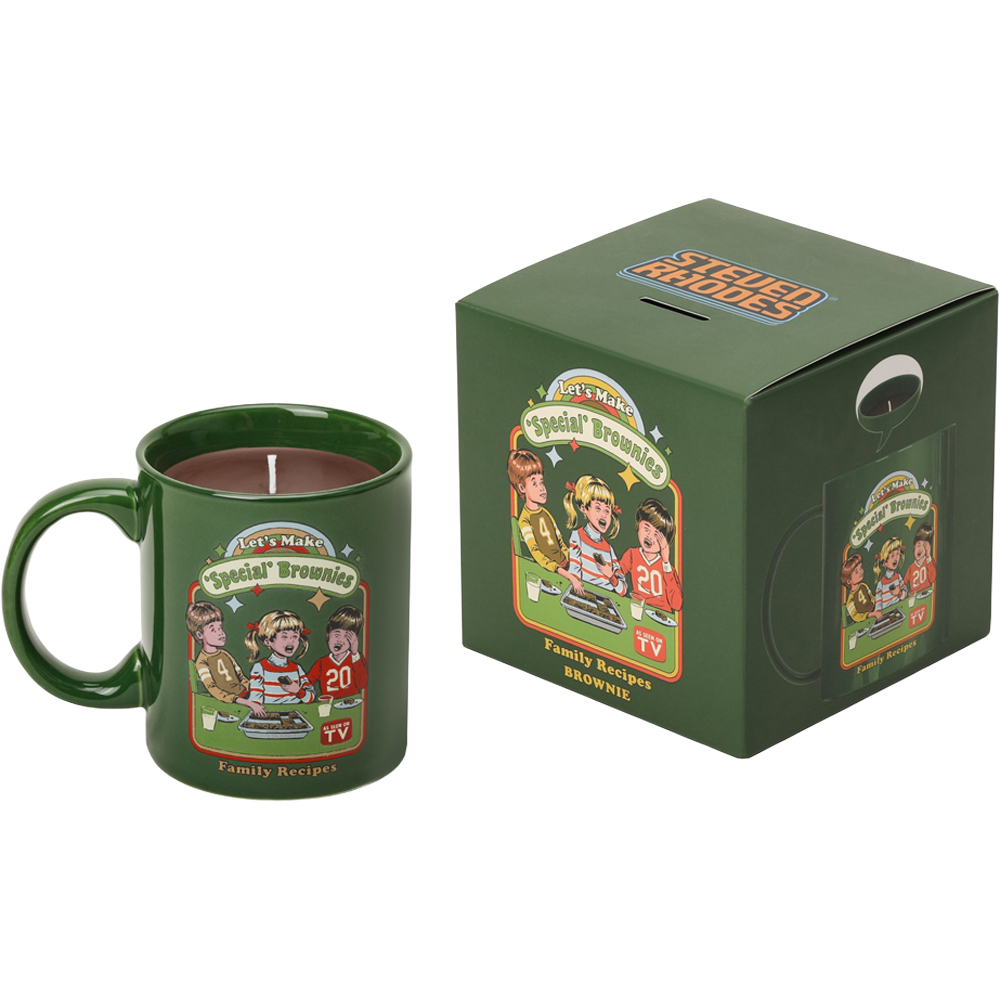 Steve Rhodes, Let's Make Special Brownies Brownie Scented Candle with Green Mug Image 5