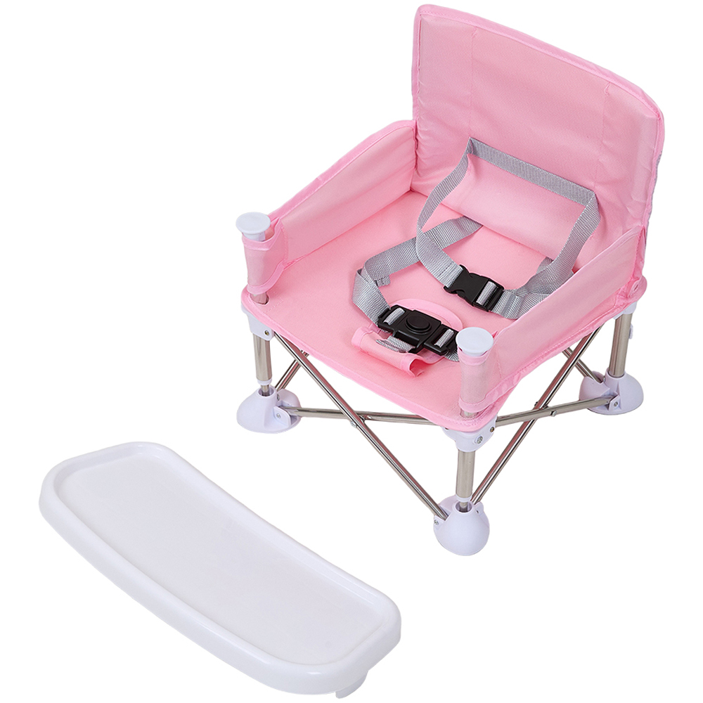 H&O Direct Pink Oxford Cloth Folding High Chair Image 2