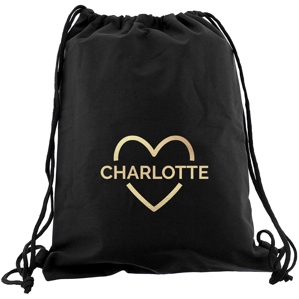 Personalised Memento Gold Heart Kit Bag Image 1