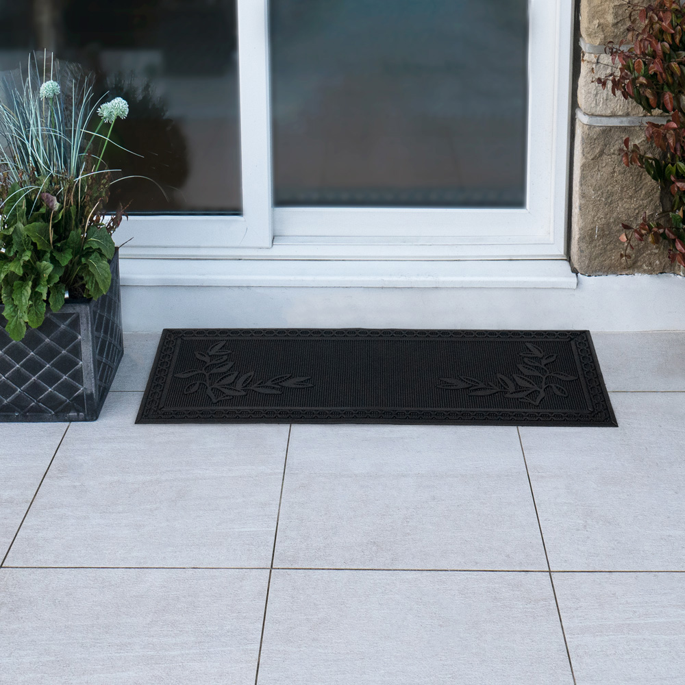 JVL Foliage Rubber Scraper Door Mat Runner 40 x 70cm Image 3