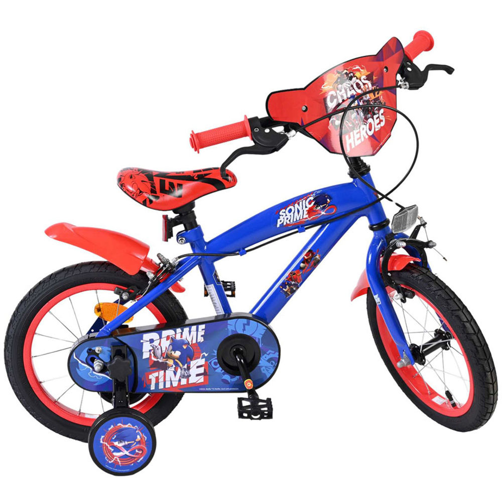 Volare SEGA Sonic Prime Kids 14 inch Multicolour Bike with Stabilisers Image 4