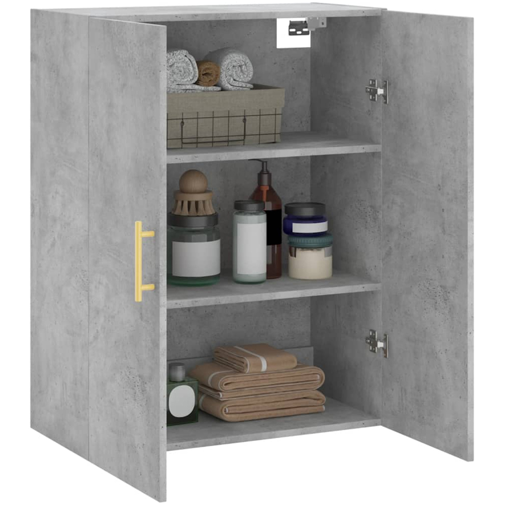 vidaXL 2 Door Concrete Grey Wall Mounted Cabinet Image 4