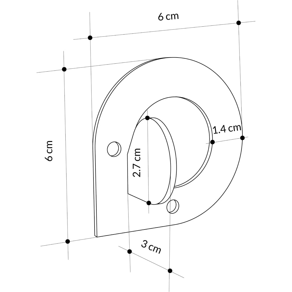 Decortie Pino Modern Round Design Black Metal Wall Hook Set 3 Pack Image 8