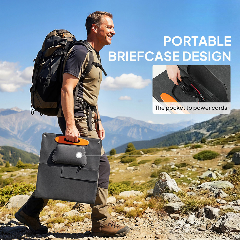 HOMCOM USB-A and USB-C Output Portable Solar Panel Charger 100W Image 8